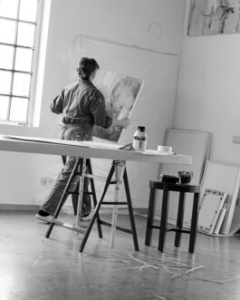  atelier julia wertz malerei im raum collage leinwand papier zeichnung niederntudorf salzkotten paderborn